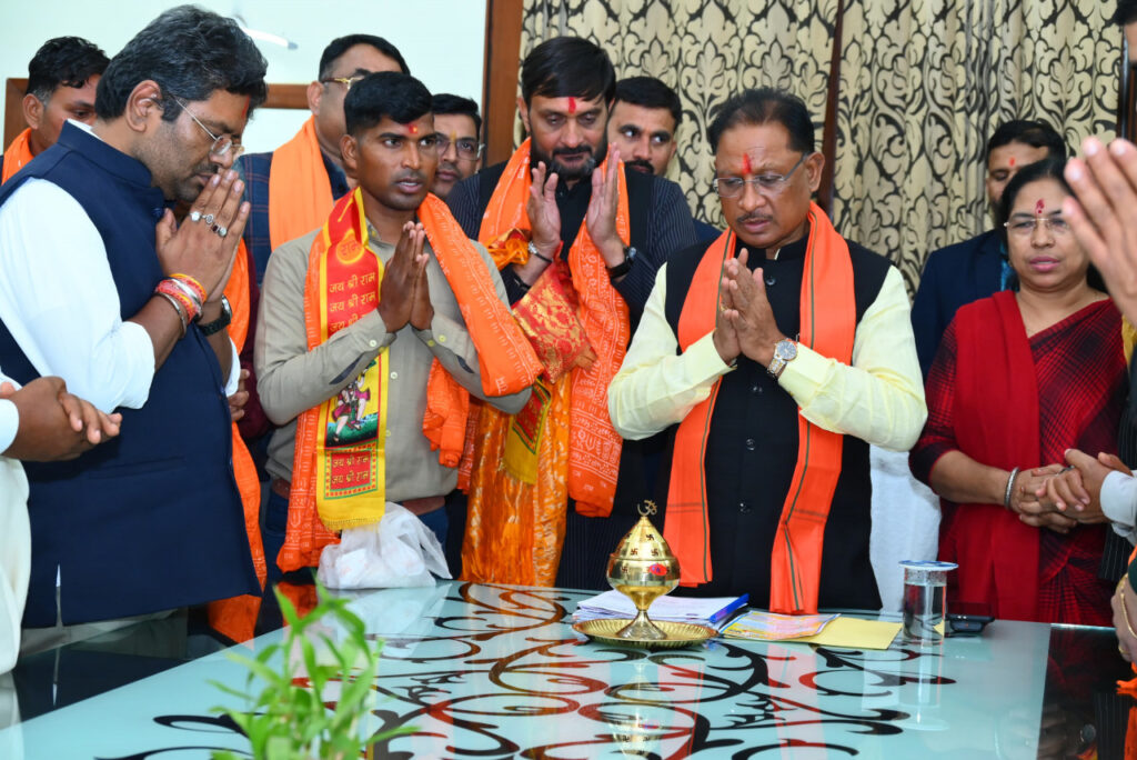 श्री राम जन्मभूमि अयोध्याधाम से पावन ज्योति पहुंची छत्तीसगढ़