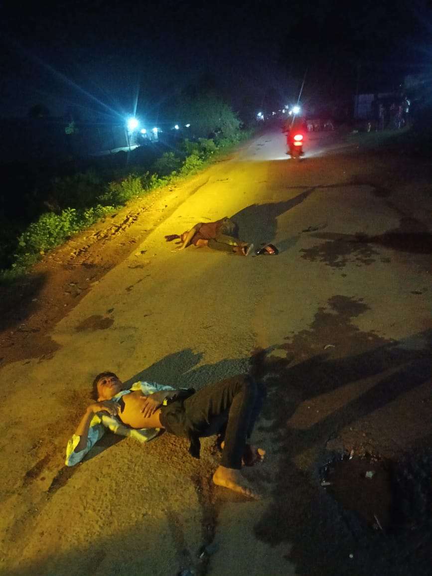 शराब के नशे में धुत्त इको वाहन ने 6 लोगो को मारी टक्कर:- 5 गंभीर रूप से घायल, एक को आई हल्की चोट चालक मौके पर से फरार